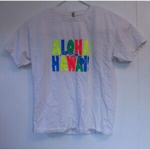 Aloha Hawaii‎ Mens White T Shirt Size Large